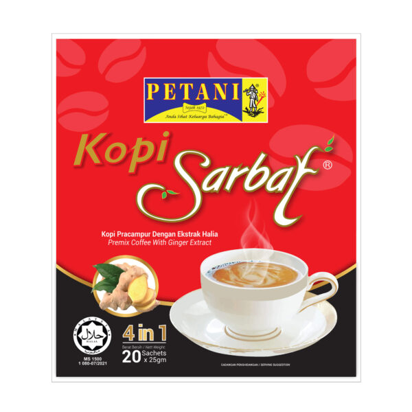 Kopi Sarbat 4 in 1 PETANI, kopi halia, ginger coffee
